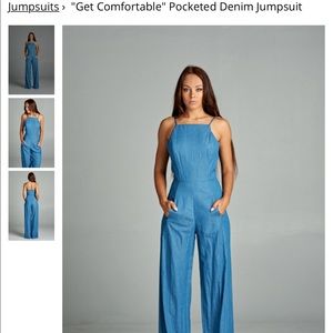 Rubber Ducky denim jumpsuit.